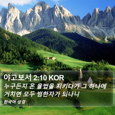 야고보서 2:10 KOR Bible Verse Image