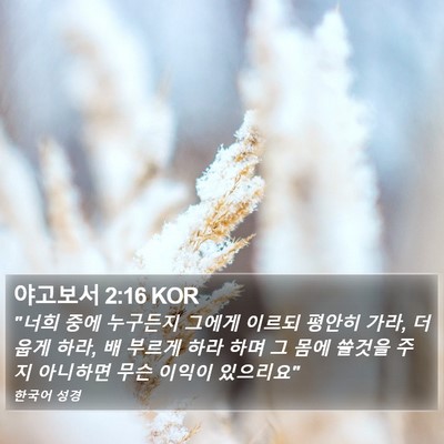 야고보서 2:16 KOR Bible Verse Image