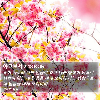 야고보서 2:18 KOR Bible Verse Image