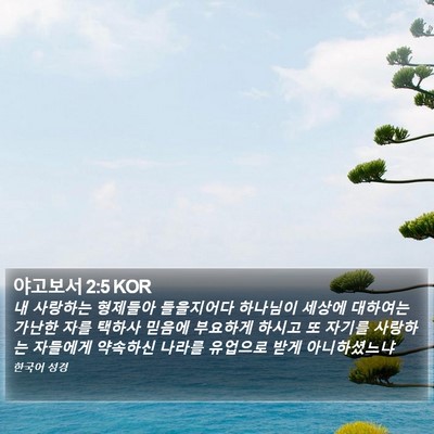 야고보서 2:5 KOR Bible Verse Image