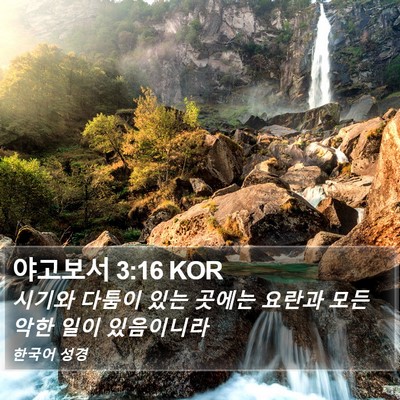 야고보서 3:16 KOR Bible Verse Image