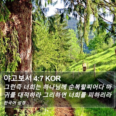 야고보서 4:7 KOR Bible Verse Image