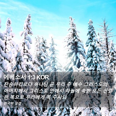 에베소서 1:3 KOR Bible Verse Image