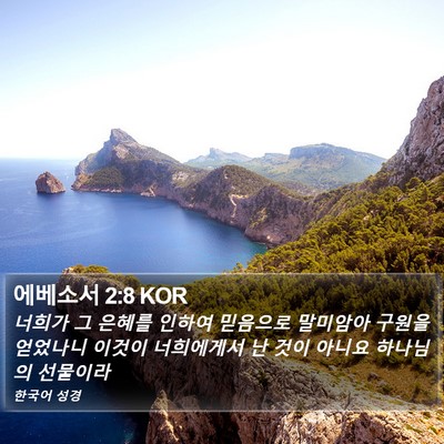 에베소서 2:8 KOR Bible Verse Image