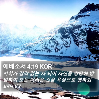 에베소서 4:19 KOR Bible Verse Image