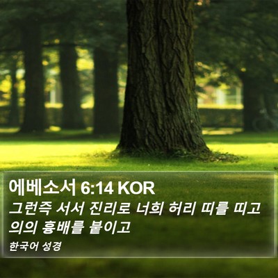 에베소서 6:14 KOR Bible Verse Image