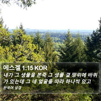 에스겔 1:15 KOR Bible Verse Image