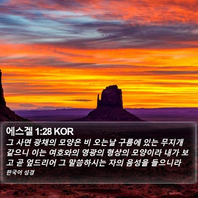 에스겔 1:28 KOR Bible Verse Image
