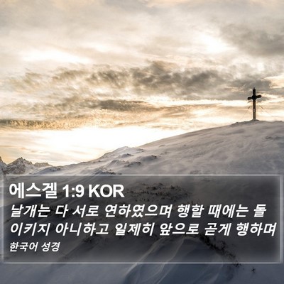 에스겔 1:9 KOR Bible Verse Image