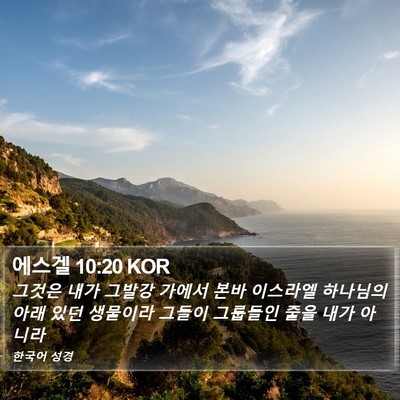 에스겔 10:20 KOR Bible Verse Image