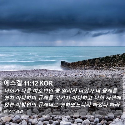 에스겔 11:12 KOR Bible Verse Image