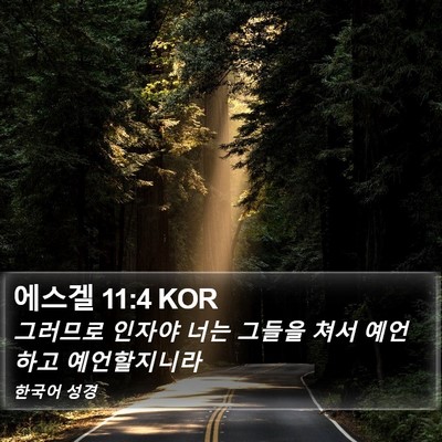 에스겔 11:4 KOR Bible Verse Image