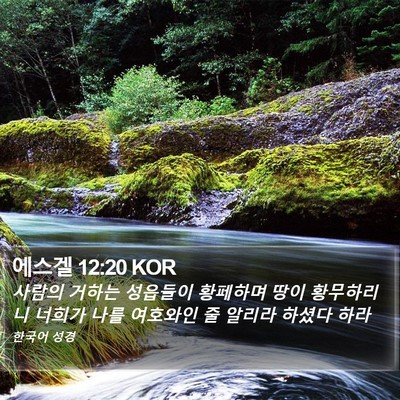 에스겔 12:20 KOR Bible Verse Image