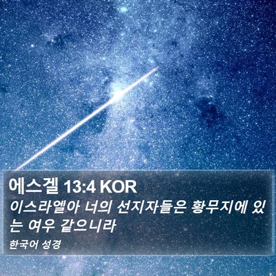 에스겔 13:4 KOR Bible Verse Image