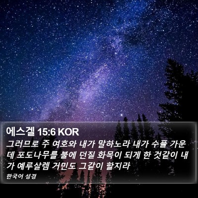 에스겔 15:6 KOR Bible Verse Image