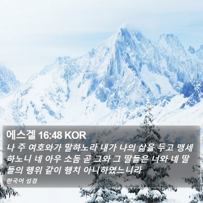 에스겔 16:48 KOR Bible Verse Image