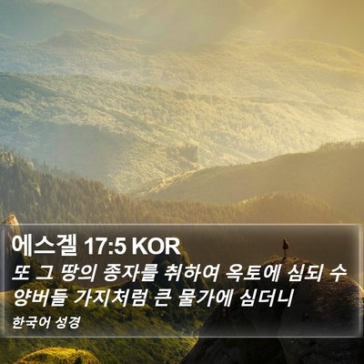 에스겔 17:5 KOR Bible Verse Image