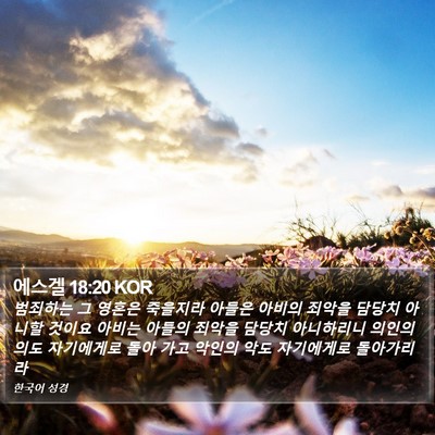 에스겔 18:20 KOR Bible Verse Image