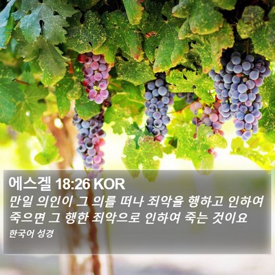 에스겔 18:26 KOR Bible Verse Image