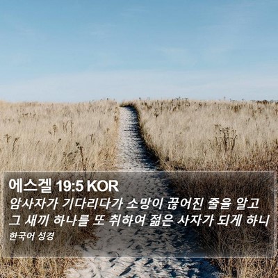 에스겔 19:5 KOR Bible Verse Image