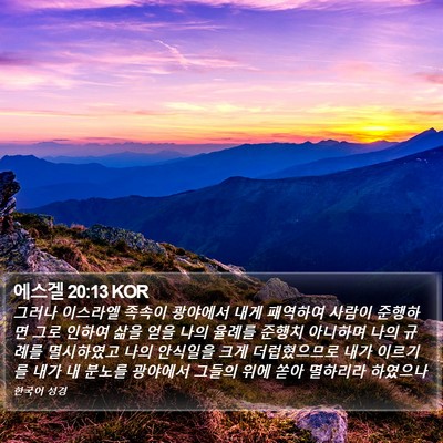 에스겔 20:13 KOR Bible Verse Image