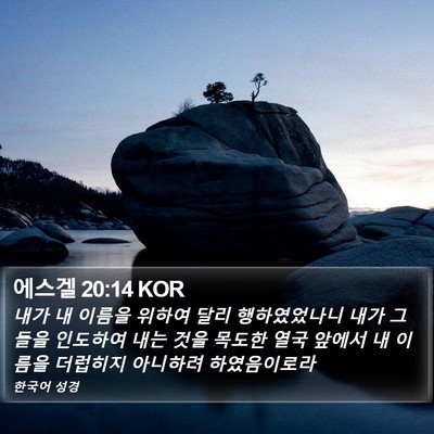에스겔 20:14 KOR Bible Verse Image