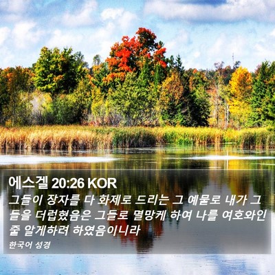 에스겔 20:26 KOR Bible Verse Image