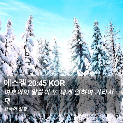 에스겔 20:45 KOR Bible Verse Image