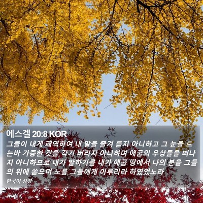 에스겔 20:8 KOR Bible Verse Image
