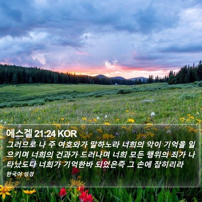 에스겔 21:24 KOR Bible Verse Image
