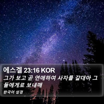 에스겔 23:16 KOR Bible Verse Image