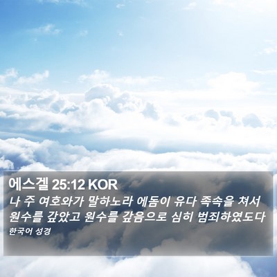 에스겔 25:12 KOR Bible Verse Image
