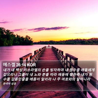 에스겔 25:14 KOR Bible Verse Image