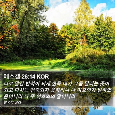 에스겔 26:14 KOR Bible Verse Image