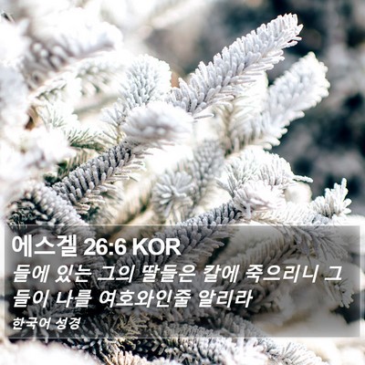 에스겔 26:6 KOR Bible Verse Image