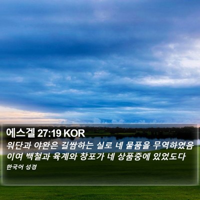 에스겔 27:19 KOR Bible Verse Image