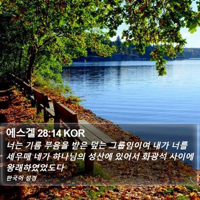 에스겔 28:14 KOR Bible Verse Image
