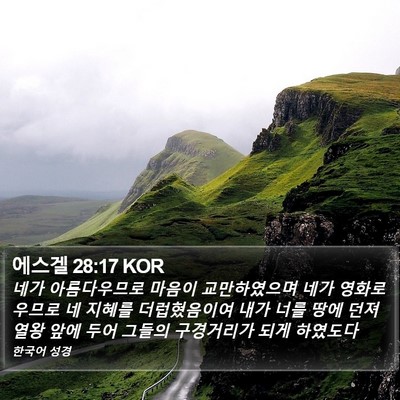 에스겔 28:17 KOR Bible Verse Image