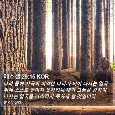 에스겔 29:15 KOR Bible Verse Image