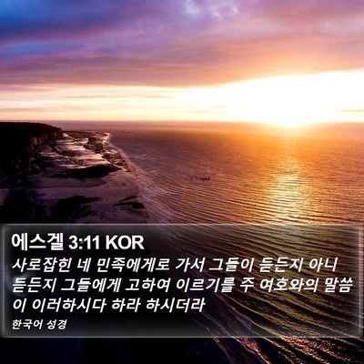 에스겔 3:11 KOR Bible Verse Image