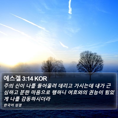 에스겔 3:14 KOR Bible Verse Image