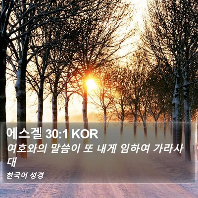 에스겔 30:1 KOR Bible Verse Image