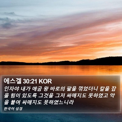에스겔 30:21 KOR Bible Verse Image