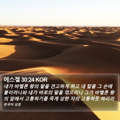 에스겔 30:24 KOR Bible Verse Image