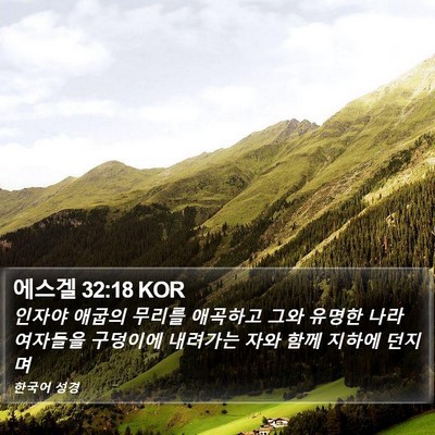 에스겔 32:18 KOR Bible Verse Image