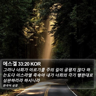 에스겔 33:20 KOR Bible Verse Image