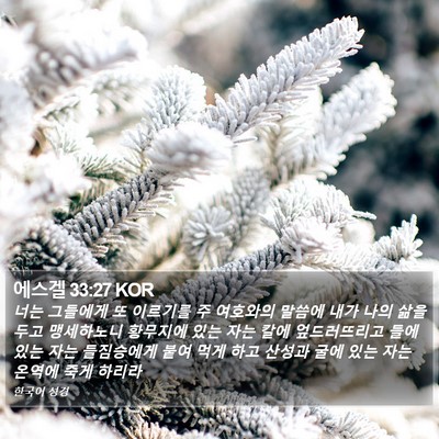 에스겔 33:27 KOR Bible Verse Image