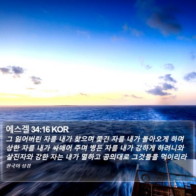 에스겔 34:16 KOR Bible Verse Image