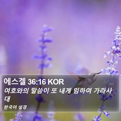 에스겔 36:16 KOR Bible Verse Image
