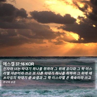 에스겔 37:16 KOR Bible Verse Image